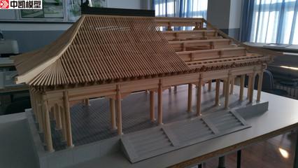 木质古建筑模型 歇山木架构模型 仿古建教学教具模型 北京园林学校模型